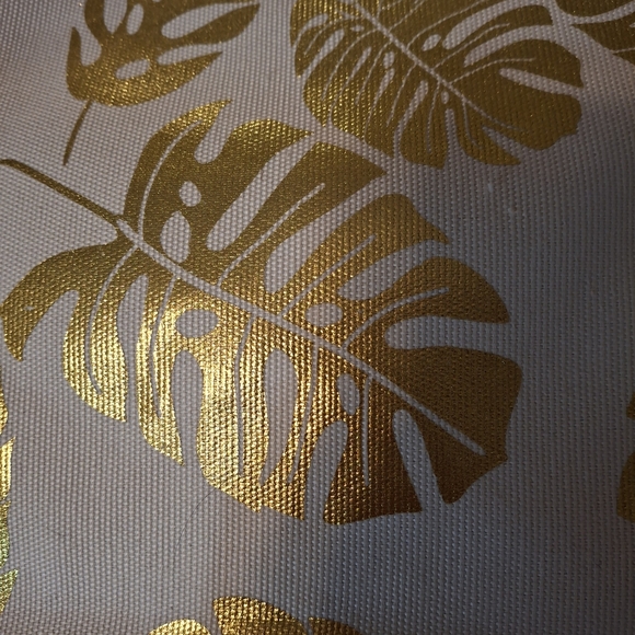 Gold Leaf Print Extra Large Tote Bag NWT - Picture 3 of 5